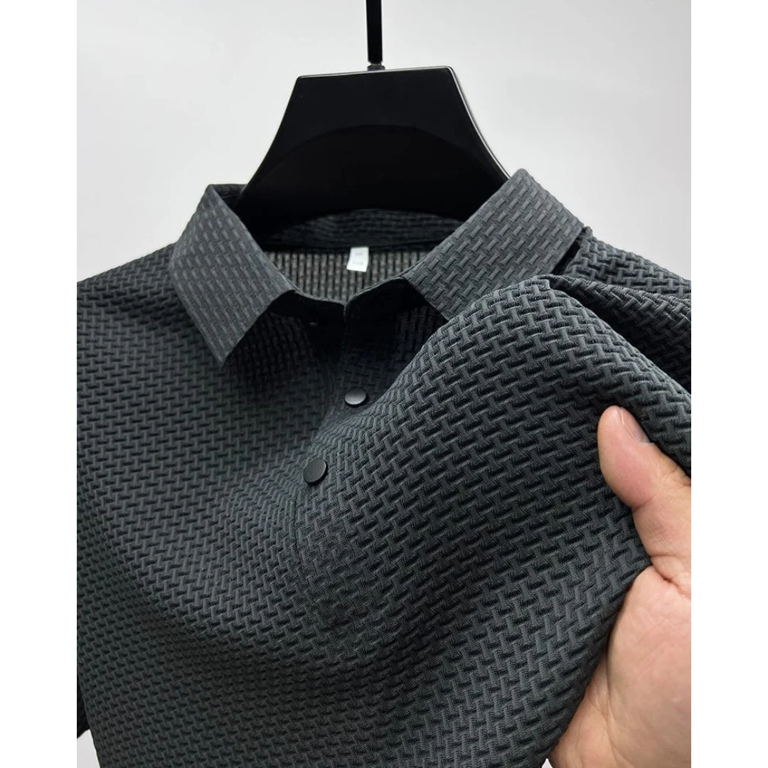 Raphael | Herren Strukturiertes Freizeit Poloshirt