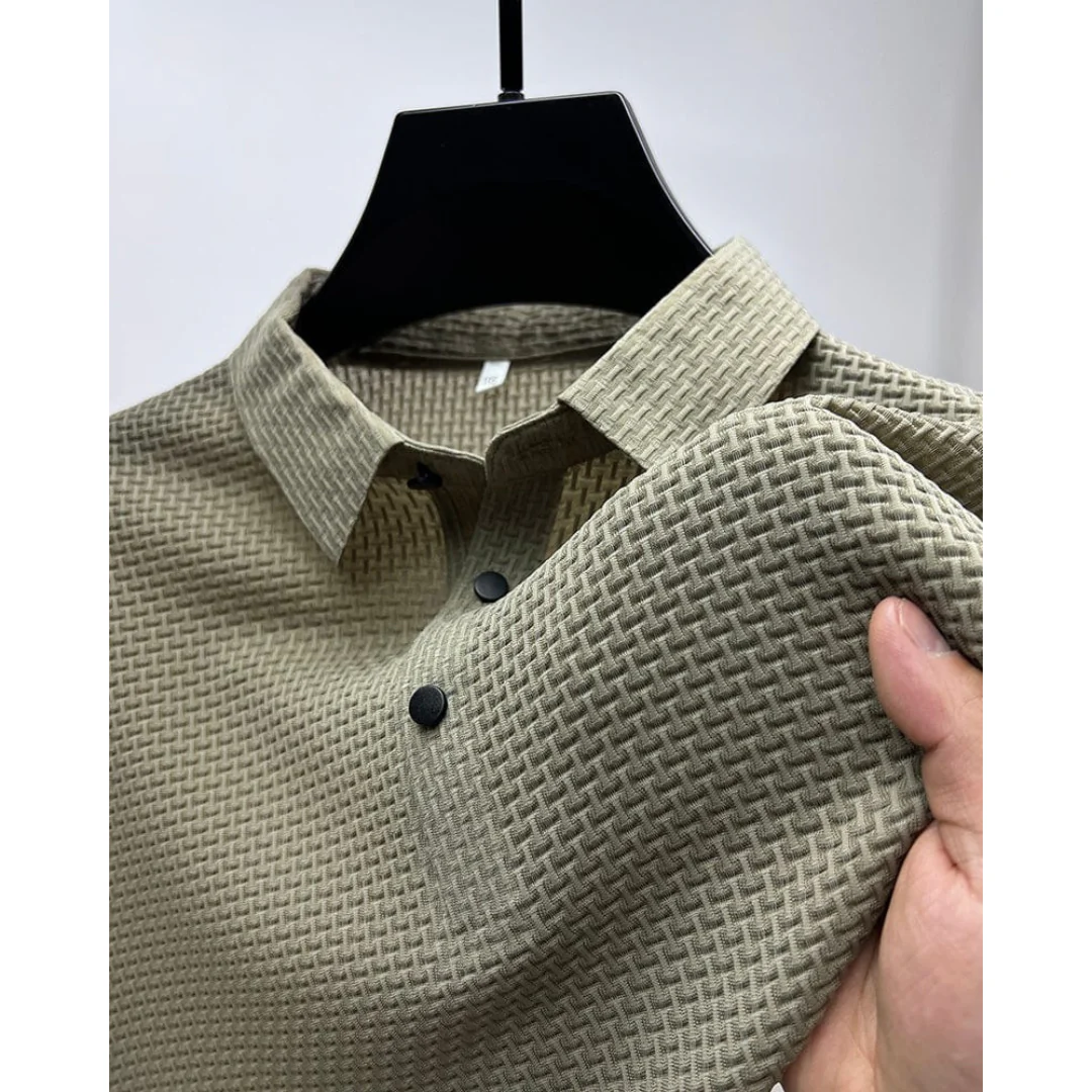 Raphael | Herren Strukturiertes Freizeit Poloshirt