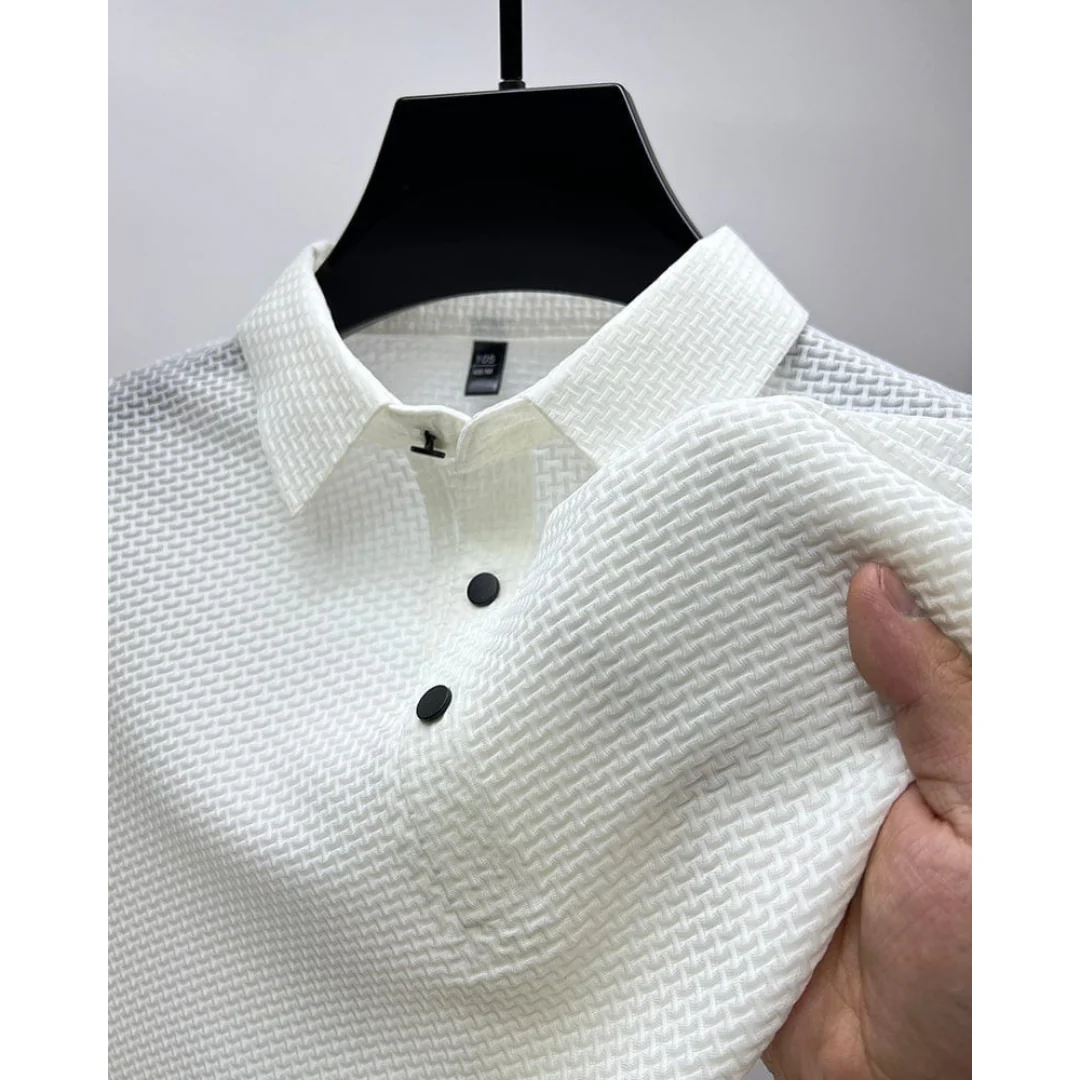 Raphael | Herren Strukturiertes Freizeit Poloshirt