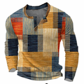 Reik | Herren Henley Sweatshirt mit Muster