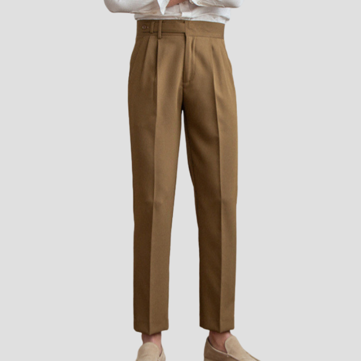 Reinhold | Herren Bügelfalten Slim Fit Hose