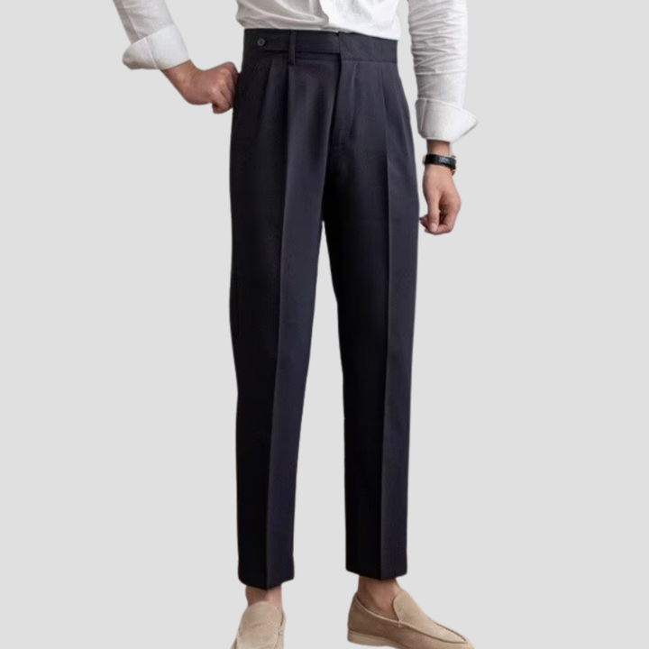 Reinhold | Herren Bügelfalten Slim Fit Hose