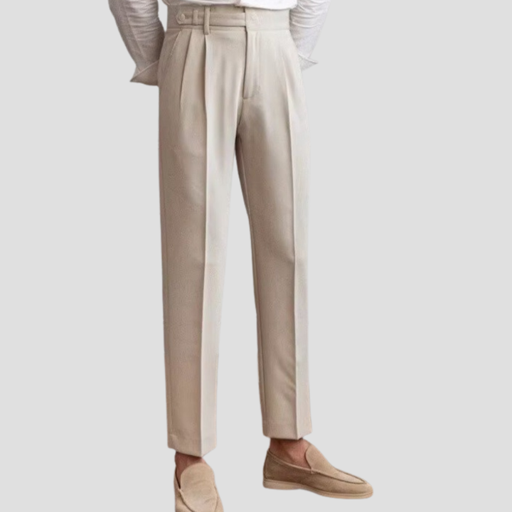 Reinhold | Herren Bügelfalten Slim Fit Hose