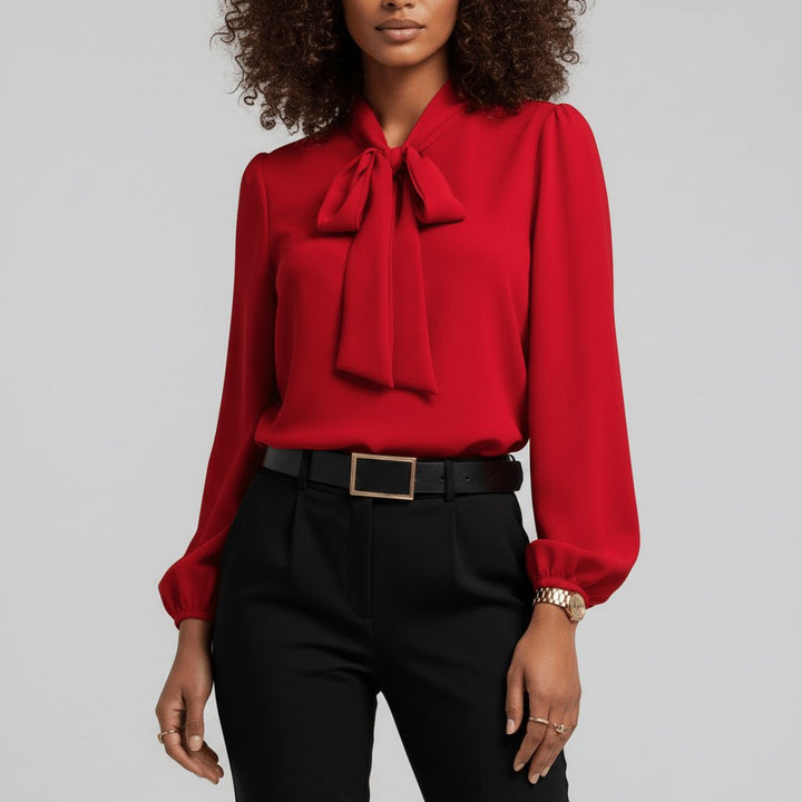 Renata | Elegante Schluppenbluse mit Schleife