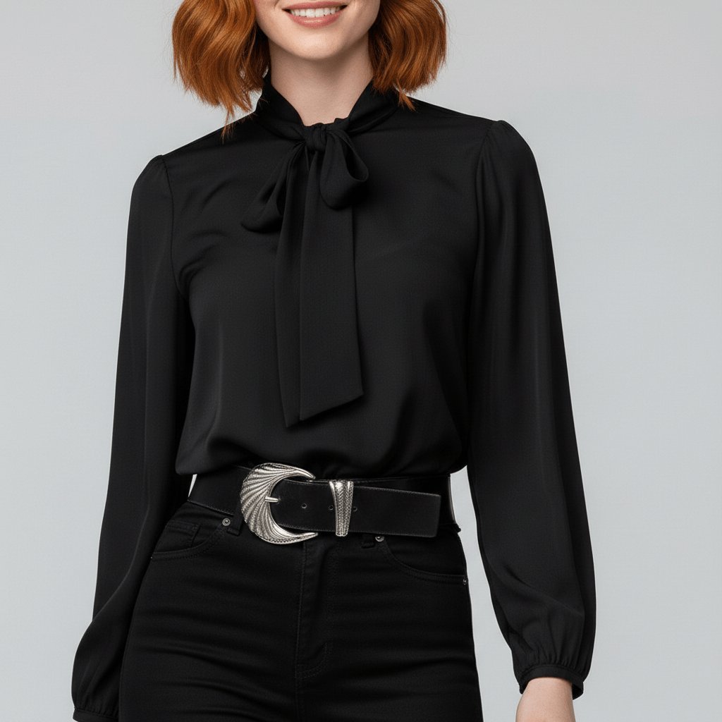 Renata | Elegante Schluppenbluse mit Schleife