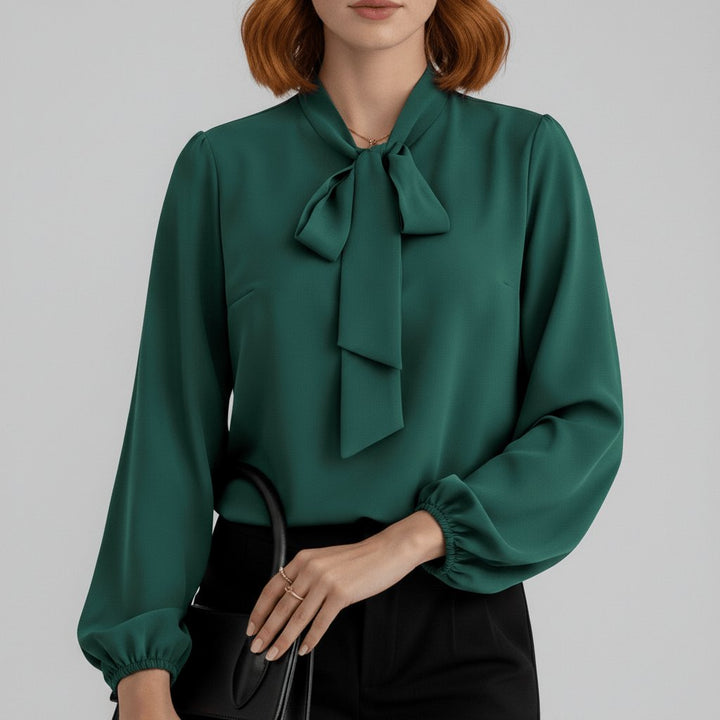 Renata | Elegante Schluppenbluse mit Schleife