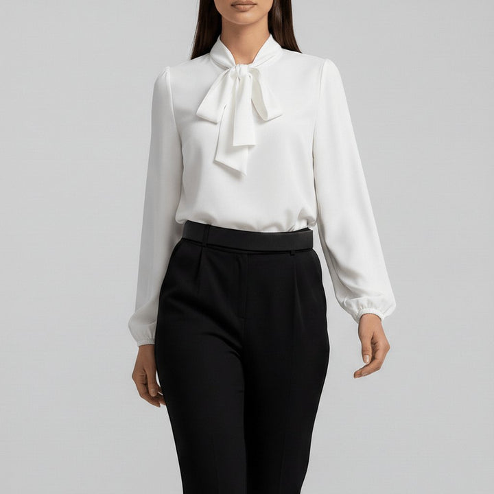 Renata | Elegante Schluppenbluse mit Schleife