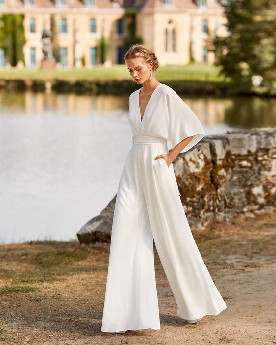 Reva | Damen Festlicher Weites-Bein Jumpsuit