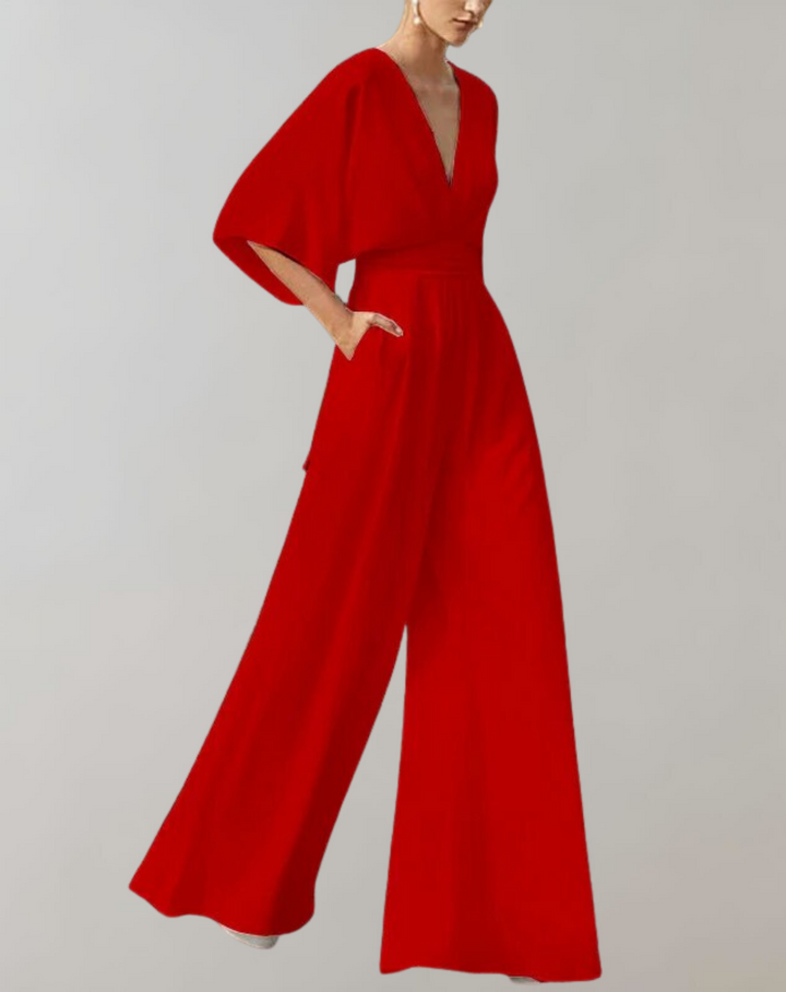 Reva | Damen Festlicher Weites-Bein Jumpsuit