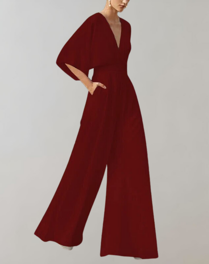 Reva | Damen Festlicher Weites-Bein Jumpsuit