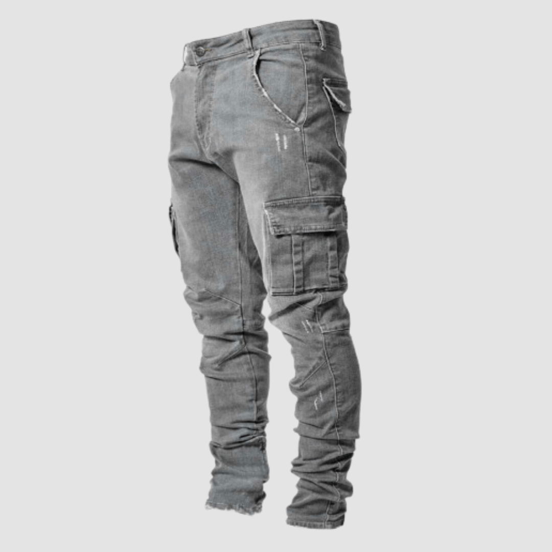 Rex | Herren Slim-Fit Stretch Cargo-Jeans