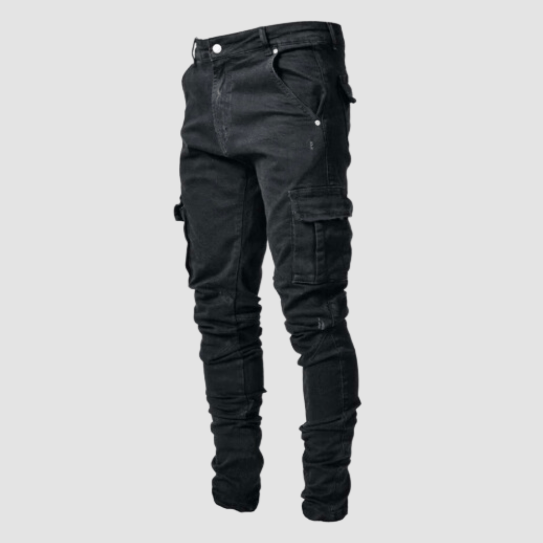 Rex | Herren Slim-Fit Stretch Cargo-Jeans