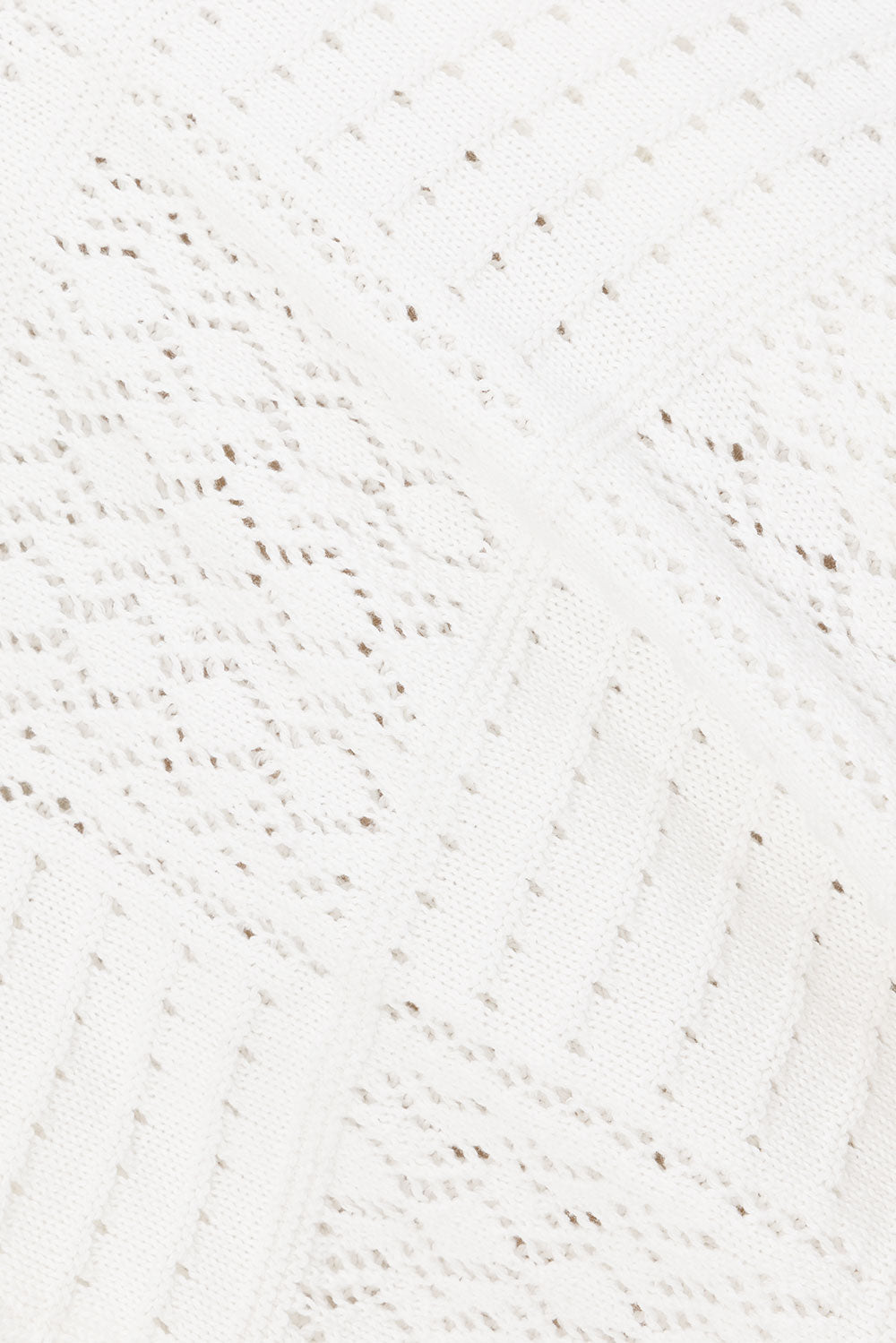 Rieke Damen Ajour-Strickpullover mit Knopfleiste und Bogenkante