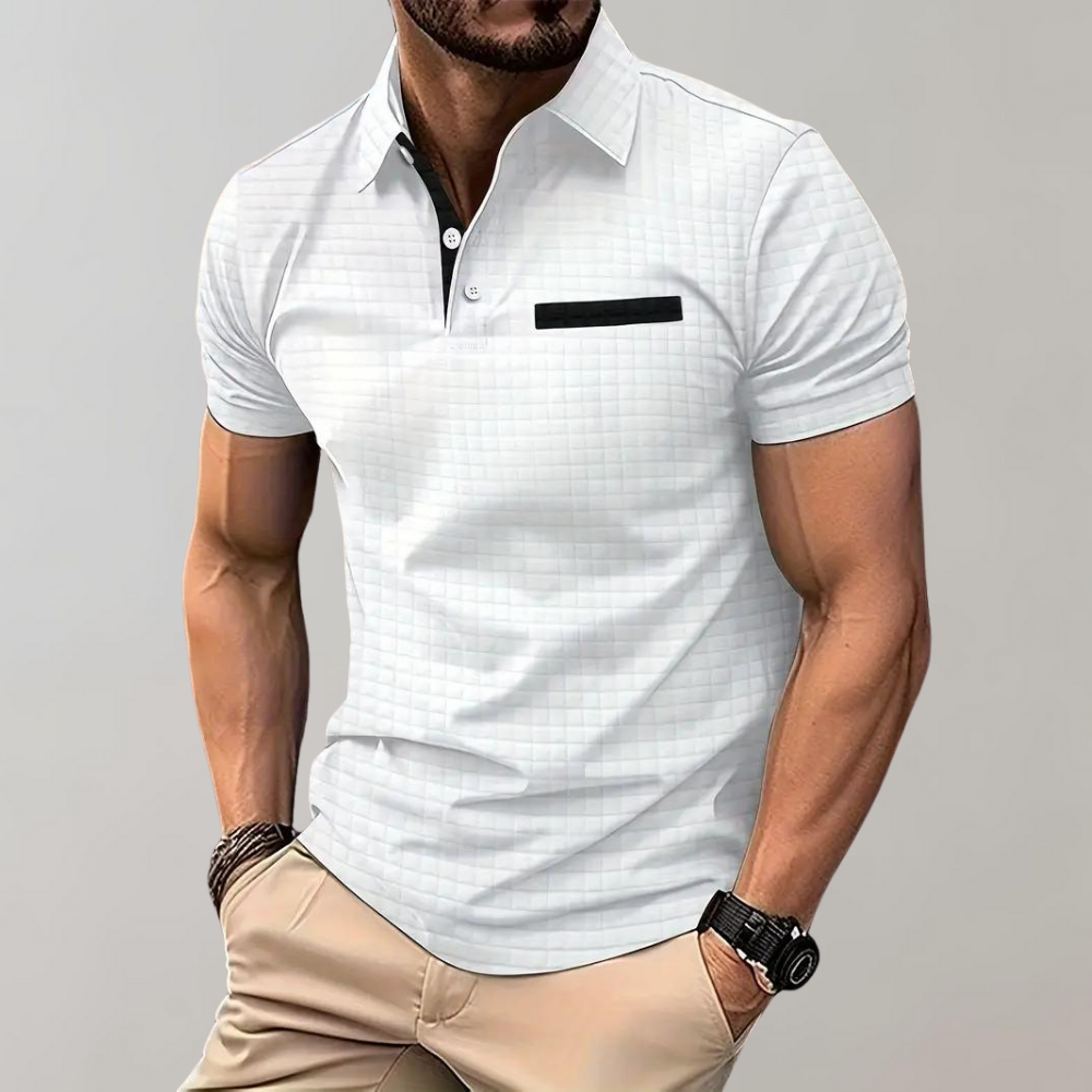 Romeo | Herren Poloshirt Kurzarm mit Strukturmuster