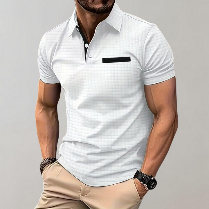 Romeo | Herren Poloshirt Kurzarm mit Strukturmuster