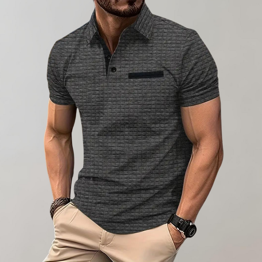 Romeo | Herren Poloshirt Kurzarm mit Strukturmuster