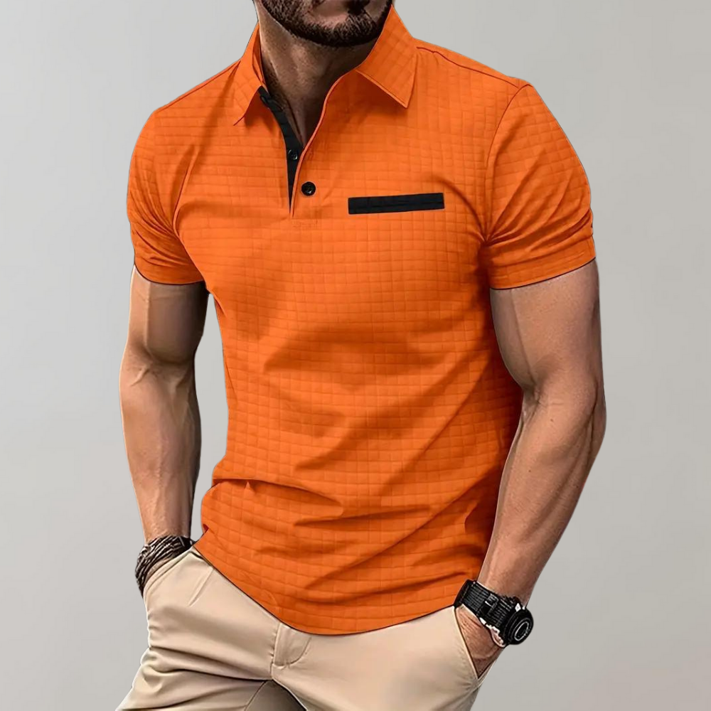 Romeo | Herren Poloshirt Kurzarm mit Strukturmuster