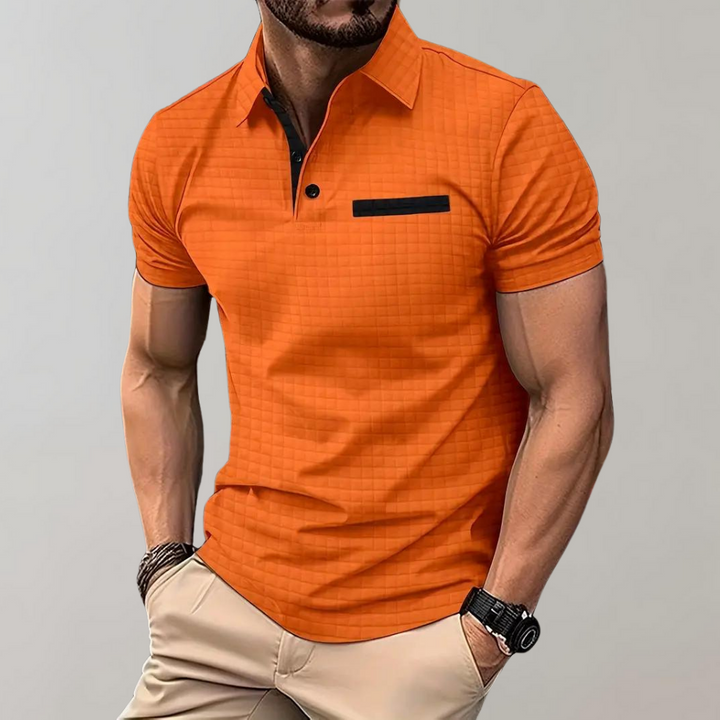 Romeo | Herren Poloshirt Kurzarm mit Strukturmuster