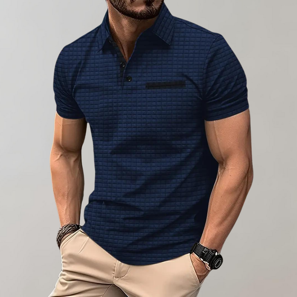 Romeo | Herren Poloshirt Kurzarm mit Strukturmuster