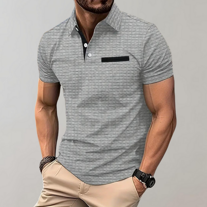 Romeo | Herren Poloshirt Kurzarm mit Strukturmuster