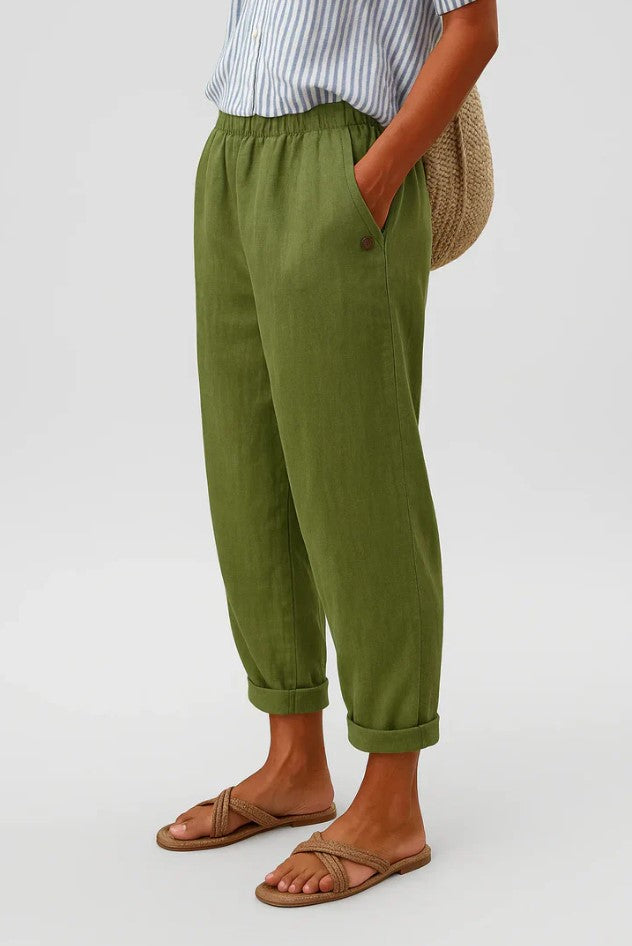 Romy | Damen Lässige Sommer Hose mit Tunnelzug