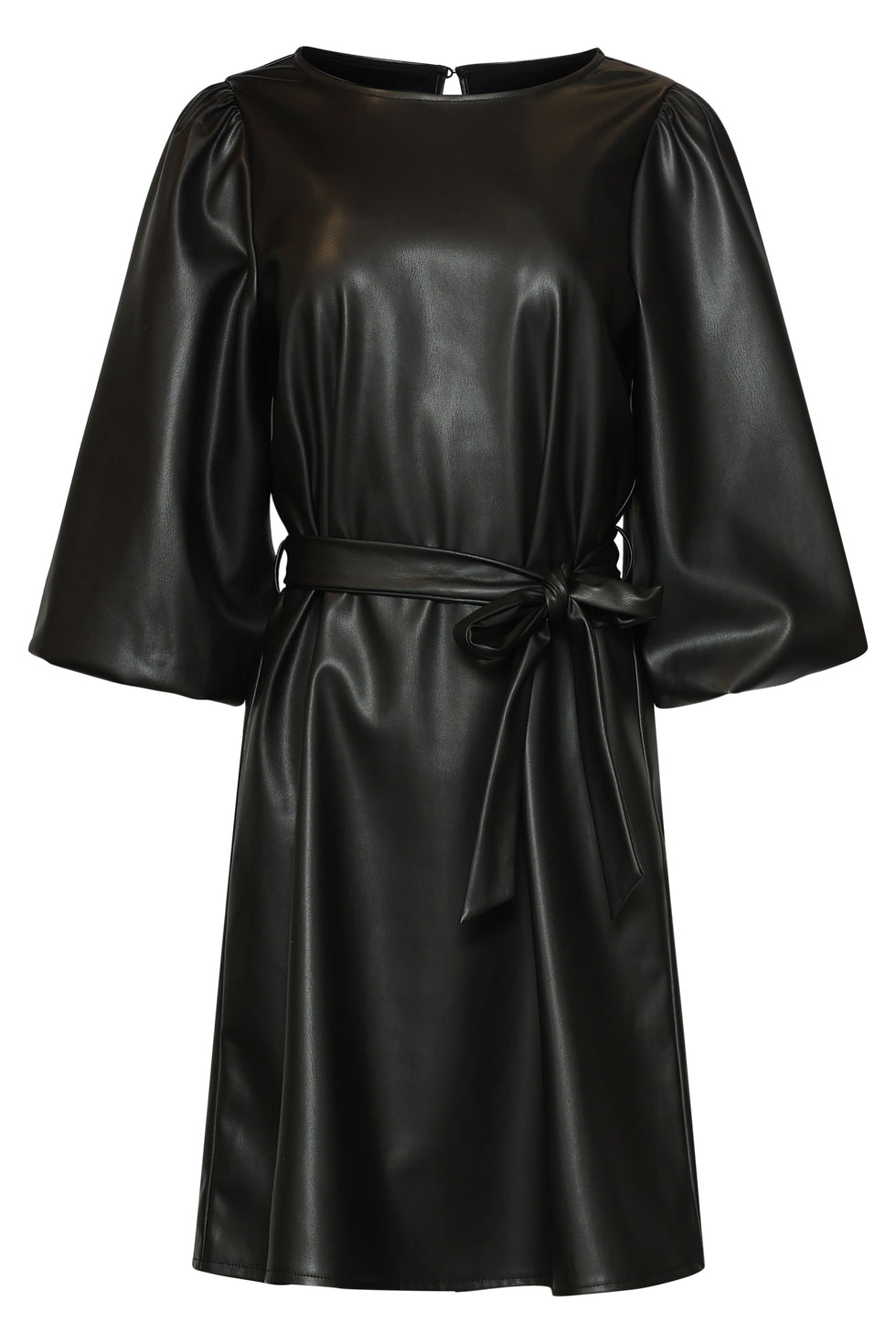 Romy Damen Minikleid mit Ballonärmeln und Schleifengürtel