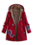 Romy | Damen gefütterter Parka mit Mandala-Print und Kapuze