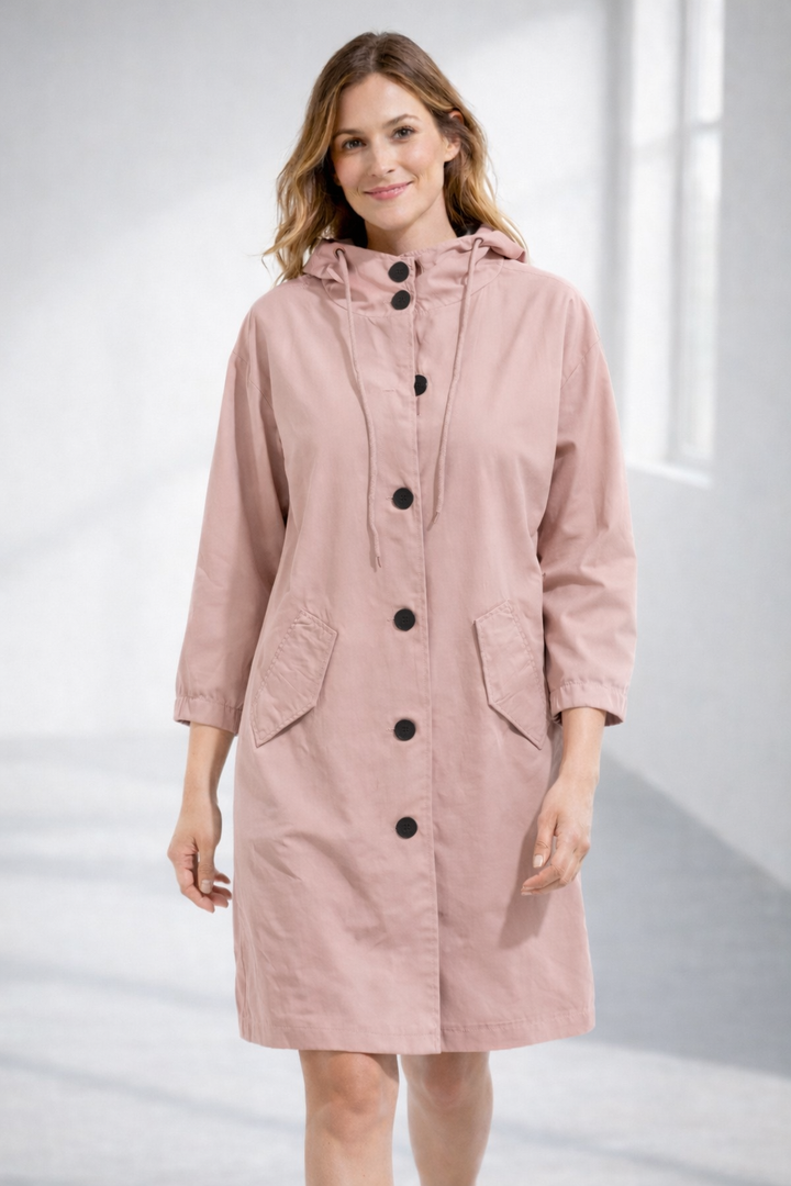 Ronja | Kapuzenjacke in Midi-Länge
