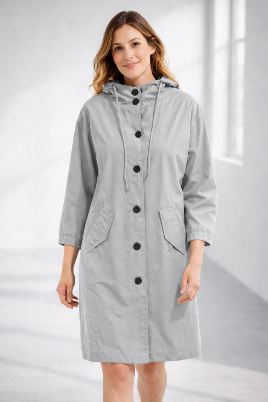 Ronja | Kapuzenjacke in Midi-Länge