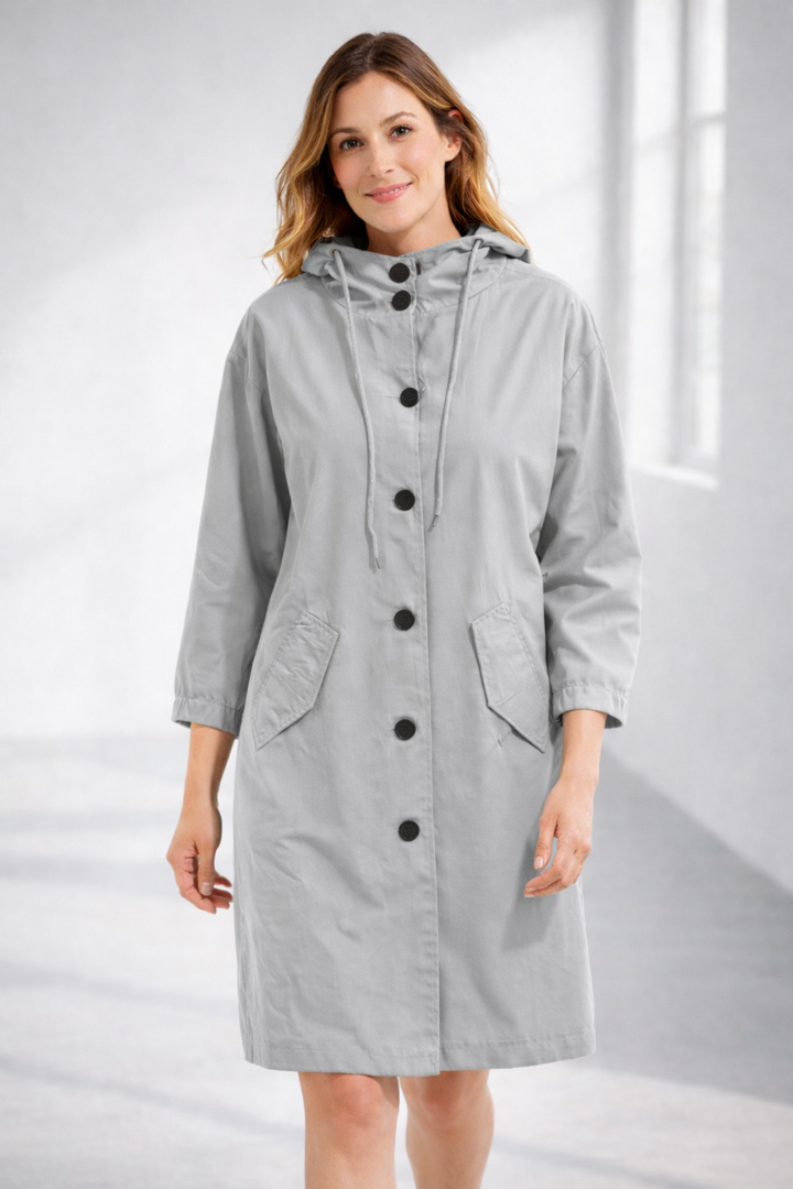 Ronja | Kapuzenjacke in Midi-Länge