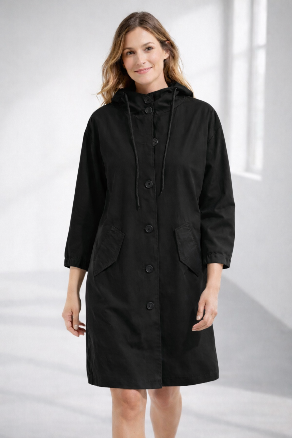 Ronja | Kapuzenjacke in Midi-Länge