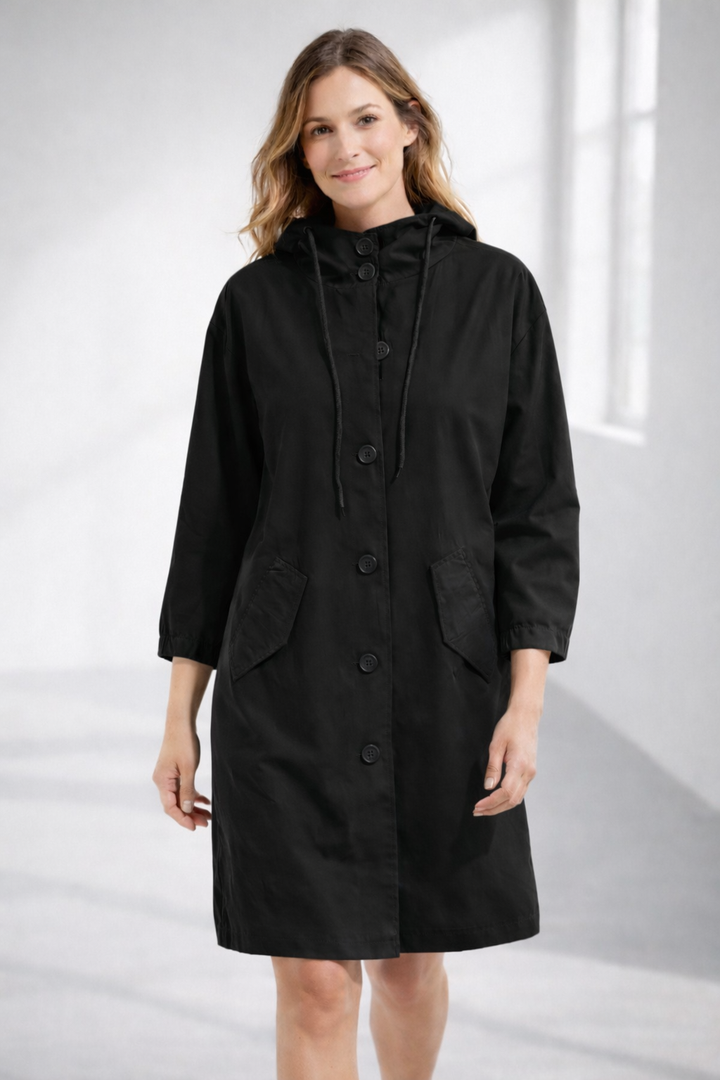 Ronja | Kapuzenjacke in Midi-Länge