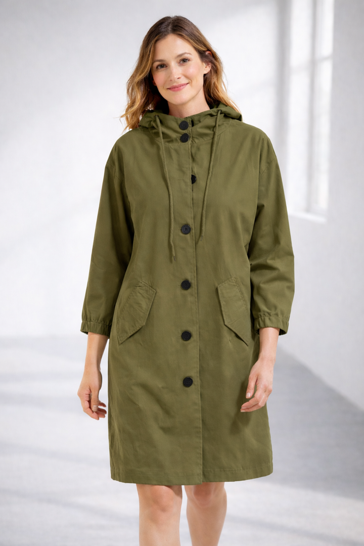 Ronja | Kapuzenjacke in Midi-Länge