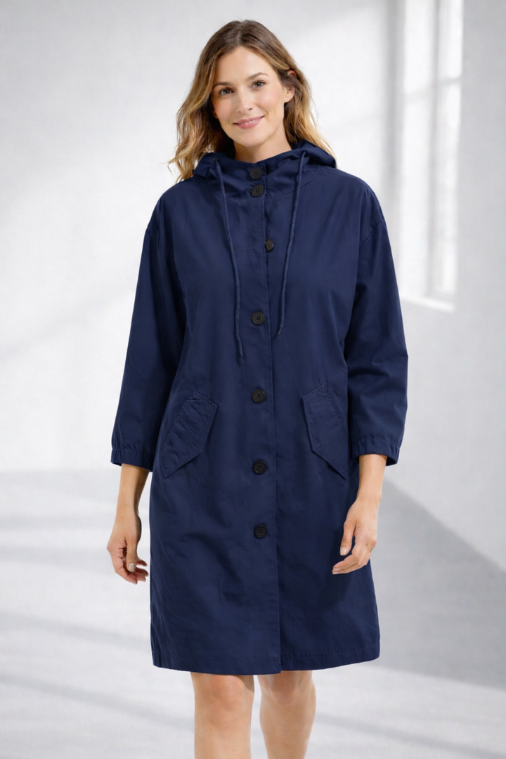 Ronja | Kapuzenjacke in Midi-Länge