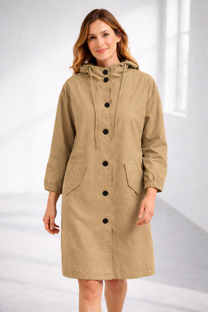 Ronja | Kapuzenjacke in Midi-Länge