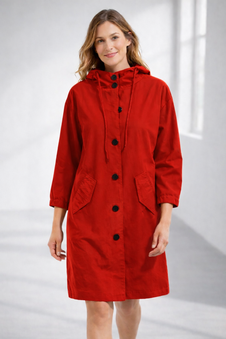 Ronja | Kapuzenjacke in Midi-Länge