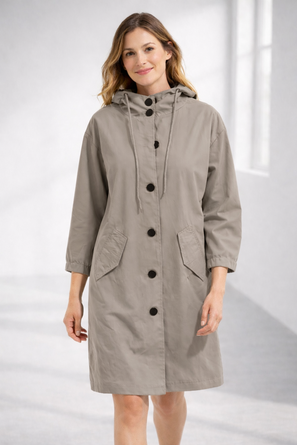 Ronja | Kapuzenjacke in Midi-Länge