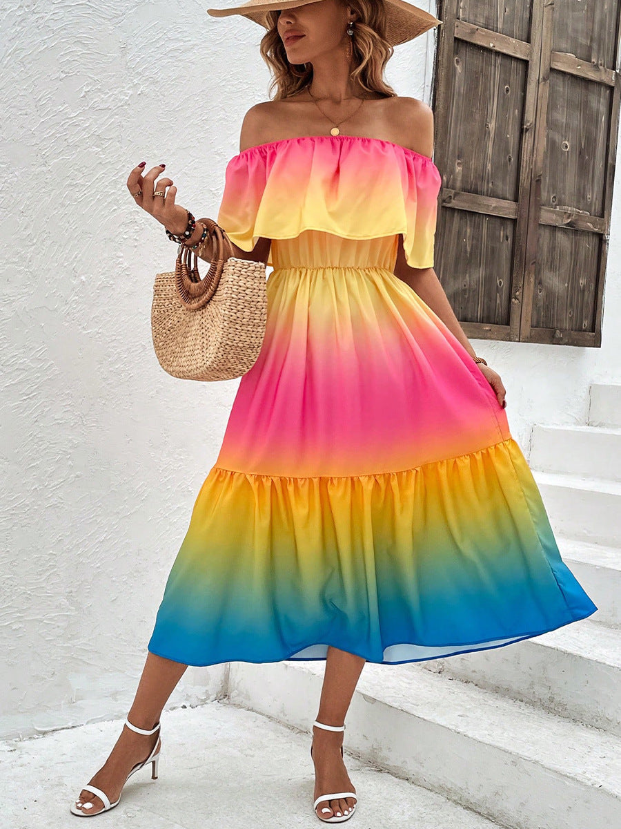 Ronja | Verspieltes Off-Shoulder Rüschen Kleid
