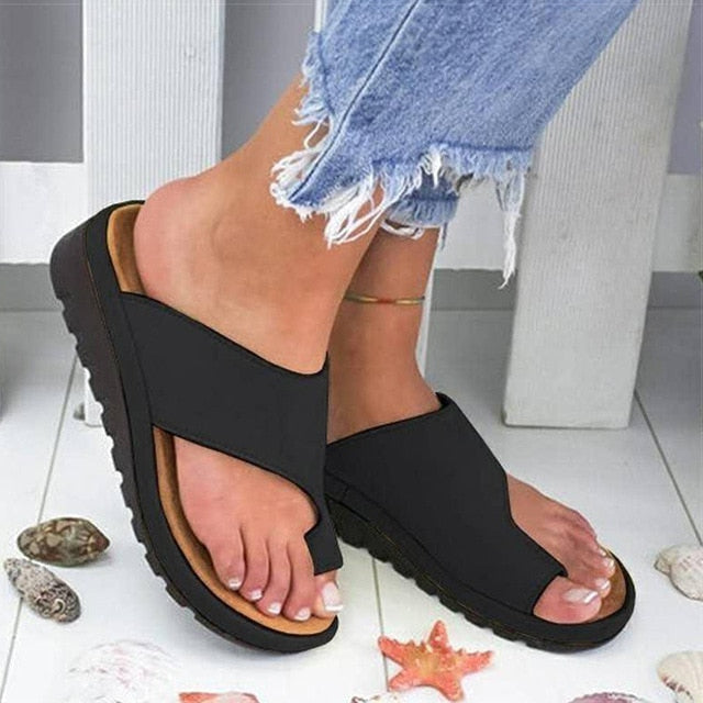 Rosalie | Damen Orthopädische Keilabsatz Riemchensandalen