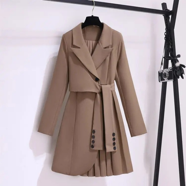 Rosanna | Eleganter Mantel mit Bindegürtel