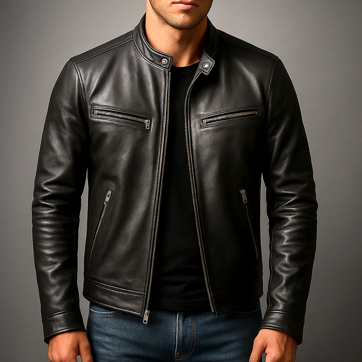 Roswitha | Klassische Lederjacke im Vintage-Stil