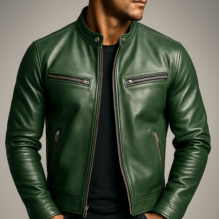 Roswitha | Klassische Lederjacke im Vintage-Stil