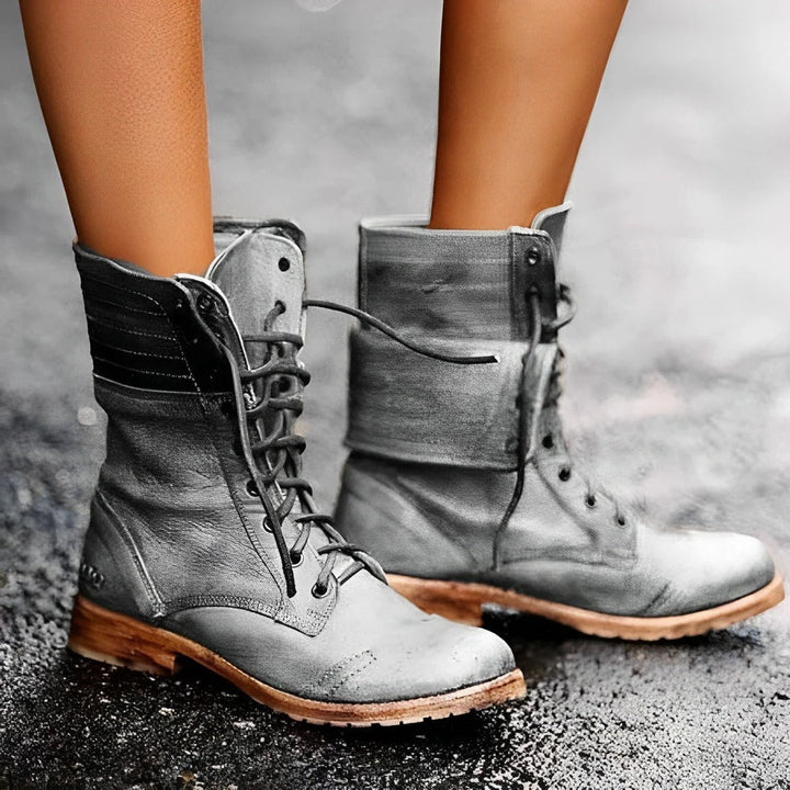 Roxy | Vintage Schnürstiefeletten mit Absatz