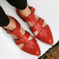 Sabrina | Platte geweven sandalen voor dames