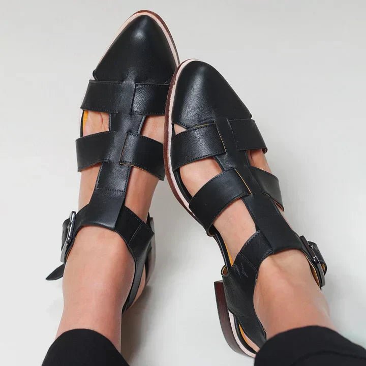 Sabrina | Damen Flache Gewebte Sandalen