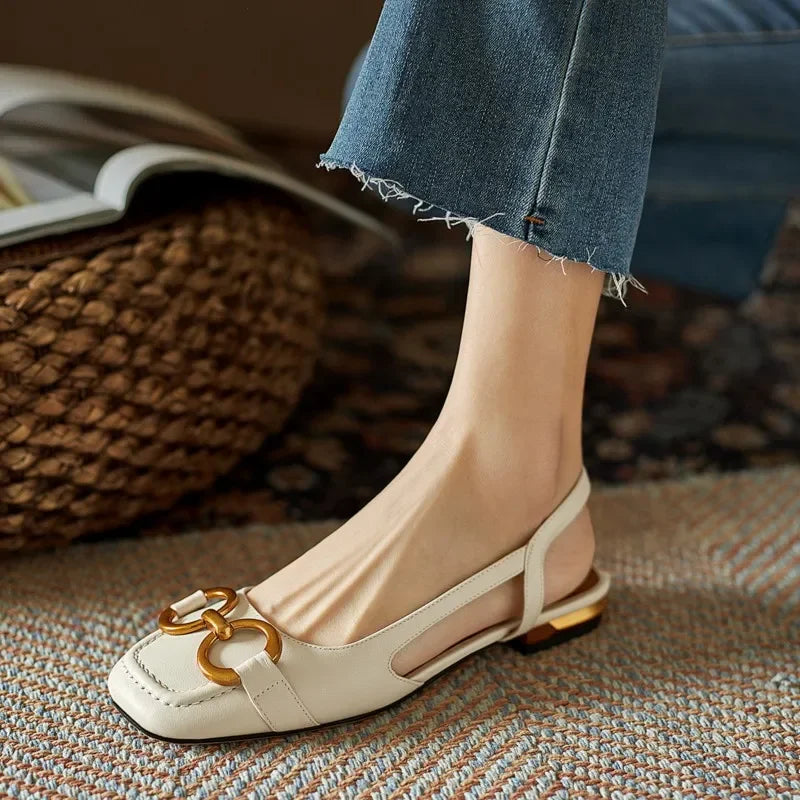 Sandalen Damen mit Breiten Riemen und Offener Ferse