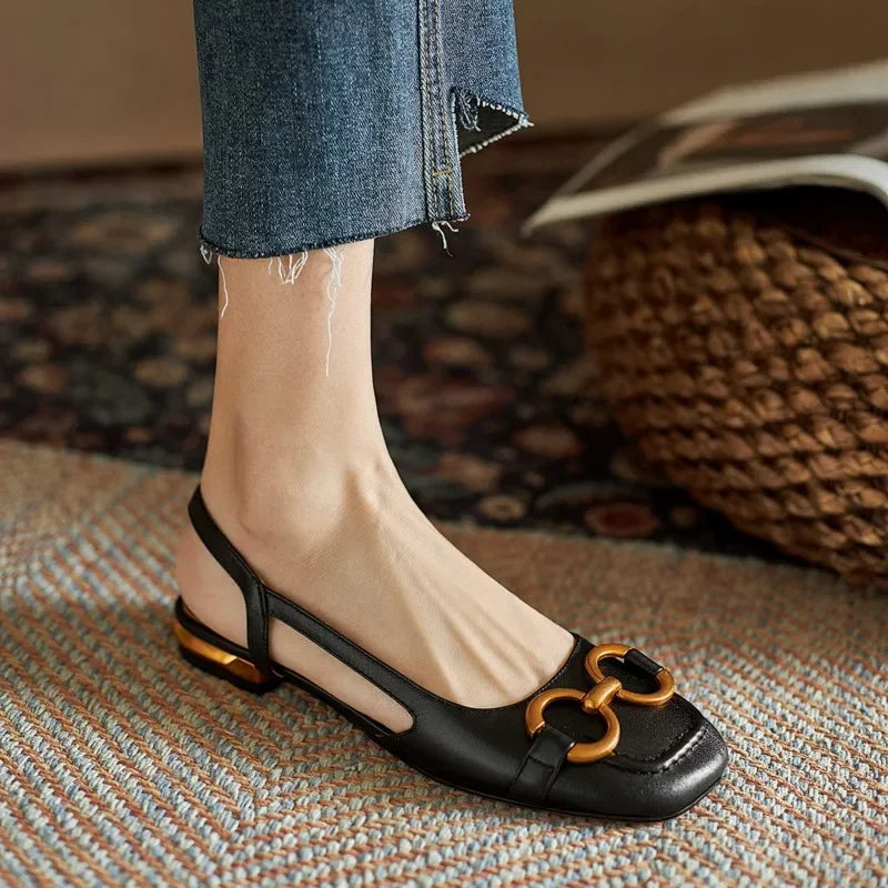 Sandalen Damen mit Breiten Riemen und Offener Ferse
