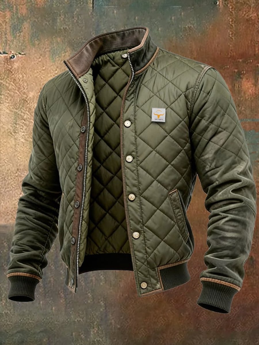 Sebastian | Herren Wattierte Stepp-Bomberjacke