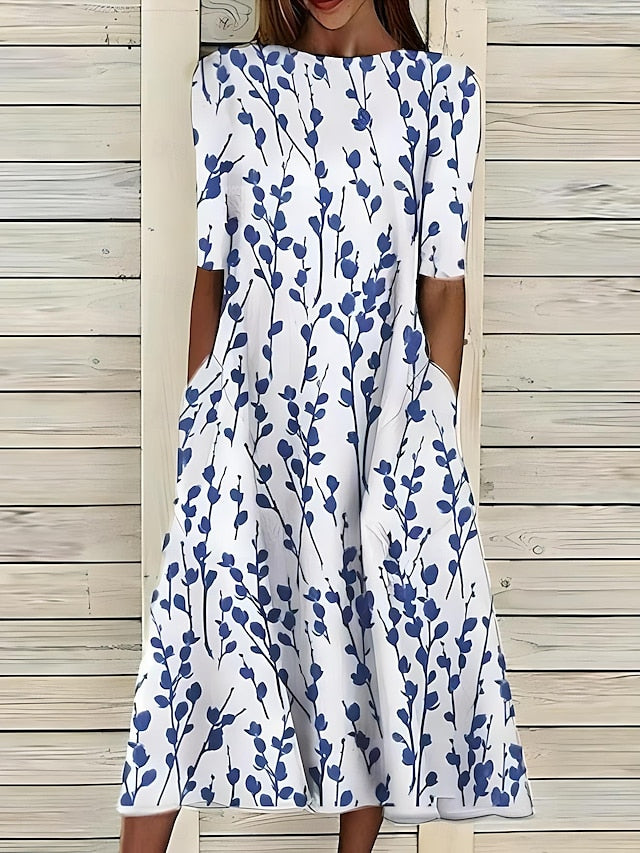 Sela | Florales Küsten-Midikleid