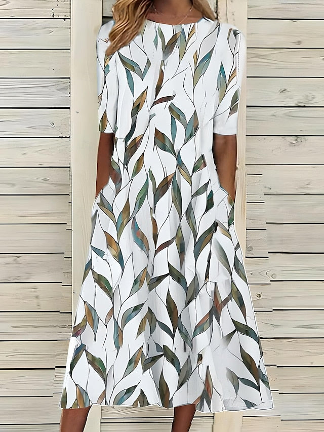 Sela | Florales Küsten-Midikleid